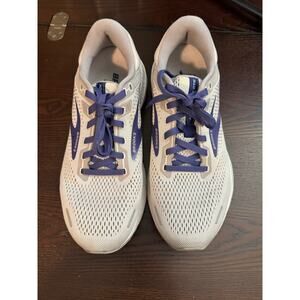 Brooks Womens Adrenaline GTS 22 Sneaker Alloy Gray Blue Green 9.5B Medium